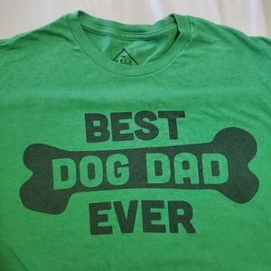 "Best Dog Dad Ever" Men's Short Sleeve T-Shirt Size L